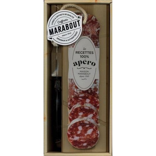 La Cave À Saucisson - Apéro & Tapas - Coffret Avec 1 Planche De Découpe Intégrée, 1 Couteau À Saucisson De Type Laguiole Et 1 Livre De Recettes Apéro Et Tapas