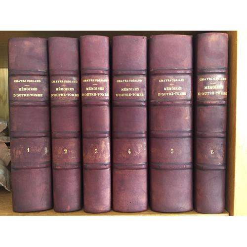 Chateaubriand François-René De Mémoires D’Outre-Tombe En 6 Volumes.