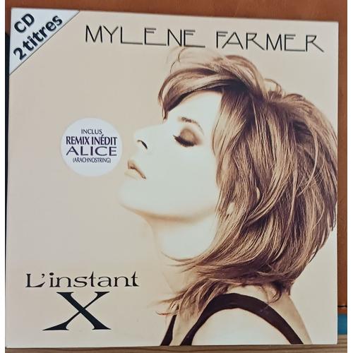 Cd Single Mylene Farmer L'instant X Avec Sticker "Inclus Remix Inédit Alice (Arachnostring)