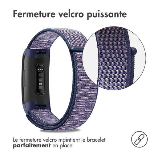 Imoshion Bracelet En Nylon Fitbit Charge 3 / 4 Bleu Foncã©