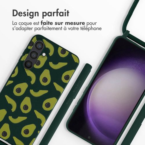 Imoshion Coque Design En Silicone Avec Cordon Samsung Galaxy S23 Fe Avocado Green