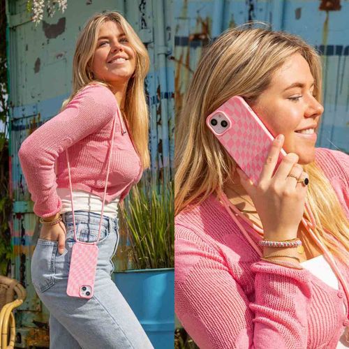 Imoshion Coque Design En Silicone Avec Cordon Samsung Galaxy S23 Fe Retro Pink