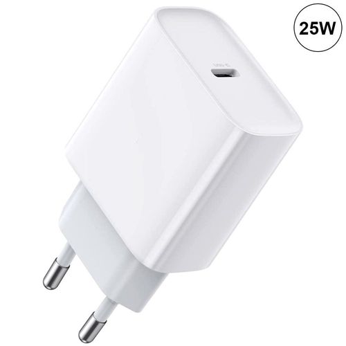 Chargeur Rapide Usb-C 25w Blanc Pour Iphone 15 Pro Max, Iphone 15 Pro, Iphone 15, Iphone 15 Plus - E.F.Connection