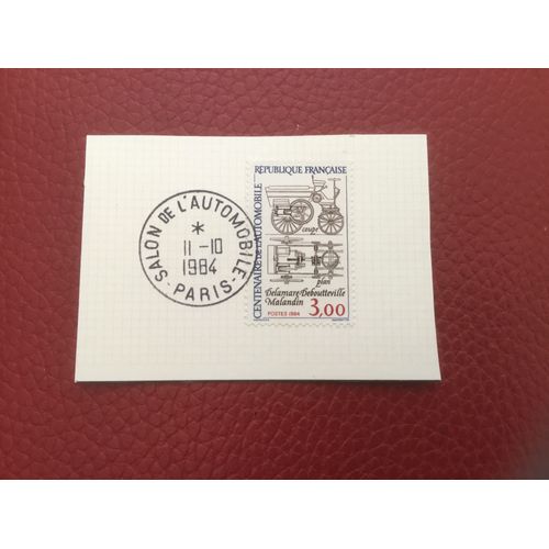 Timbre Oblitéré Centenaire De L Automobile 1984