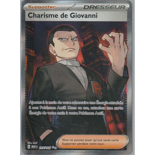Carte Pokémon - Charisme De Giovanni - 197/165 - Secrète-Rare - Ev3,5 - 151