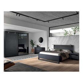 MAO Chambre adulte complète - Contemporain - Blanc mat et décor chêne  sonoma - l 140 x L 190 cm - Cdiscount Maison