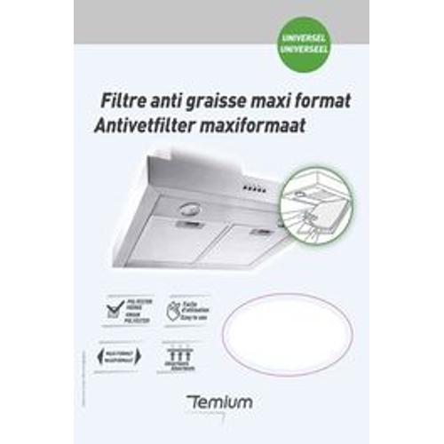 filtre hotte anti graisse temium filt antigrai maxi f