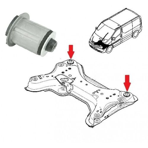 Silent Bloc Postérieur De L'essieu Avant - Renault Trafic 1.9 Dci 82 03/2001-04/2014