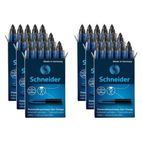 Schneider Lot De 6 Boîtes 5 Cartouches Roller One Change 0,6 Noire