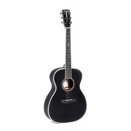 Sigma 000r-Bdiamond Guitare Acoustique - Table Épicéa Massif - Noir Brillant + Soft Case