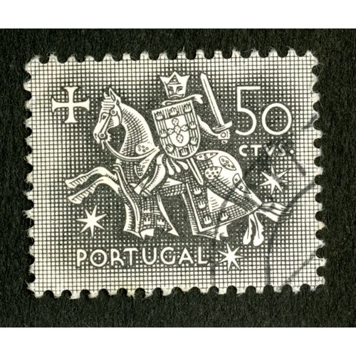 Timbre Oblitéré Portugal, 50 Ctvs