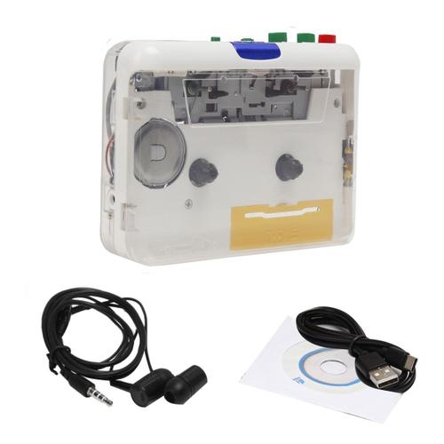 Lecteur de Cassettes Walkman MP3/CD Audio Inversion Automatique Lecteur de Cassette USB Convertisseur de Cassette MP3 Microphone IntéGré