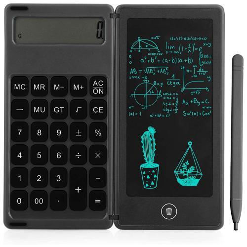 Bloc-Notes De Calculatrice Tablette D'écriture Lcd 6 Pouces Tablette De Dessin Numérique Avec Stylet Fonction De Verrouillage Du Bouton D'effacement Noir