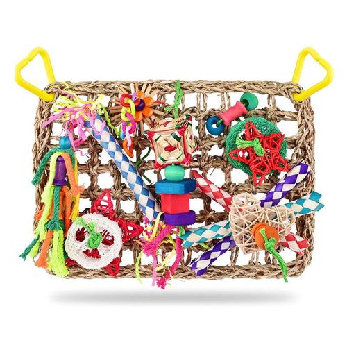 Jouet Perroquet,Jouet Mural Suspendu Pour Oiseaux,Décoration Des Cages À Oiseaux De Petite Et Moyenne Taille, Perruche Et Perroquet