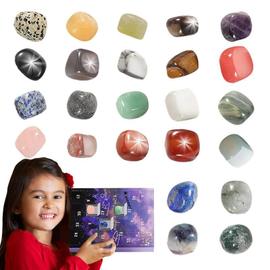 Calendrier de l'Avent 2022 Cristaux pour enfants avec 24 jours de pierres  précieuses en cristal naturel Minéraux et minéraux de pierre précieuse  Fossiles Calendrier du compte à rebours de Noël Collection de