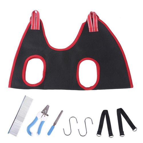 Hamac De Toilette Pour Chien, Serviette De Séchage Et Sac De Retenue Hamac, Sac De Retenue Pour Bain, Coupe-Ongles
