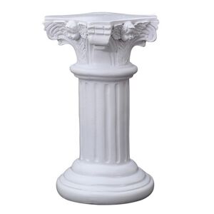 Colonne Romaine Décorative En Résine - Sculpture Florale Vintage 12,5x12,5x25 Cm - Pour Jardin, Maison, événements