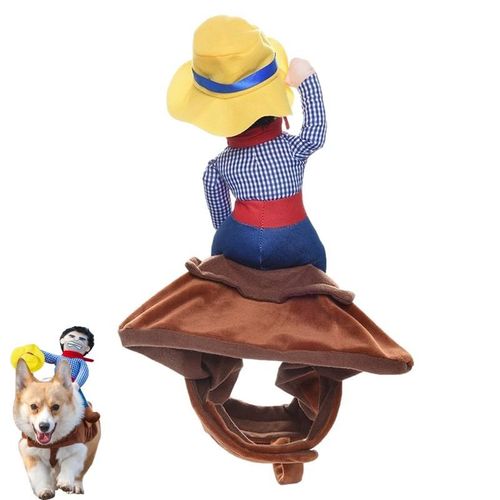 Costume De Cow-Boy Pour Chien, Avec Attaches À Boucle, Pour Halloween, Pour Carlin, Maltais, Jack, Russe, Terrier