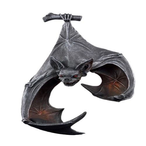 Porte-bougie chauffe-plat mural chauve-souris noire, porte-lampes chauffe-plat en résine, applique murale médiévale, sculpture gothique, accessoire décoratif