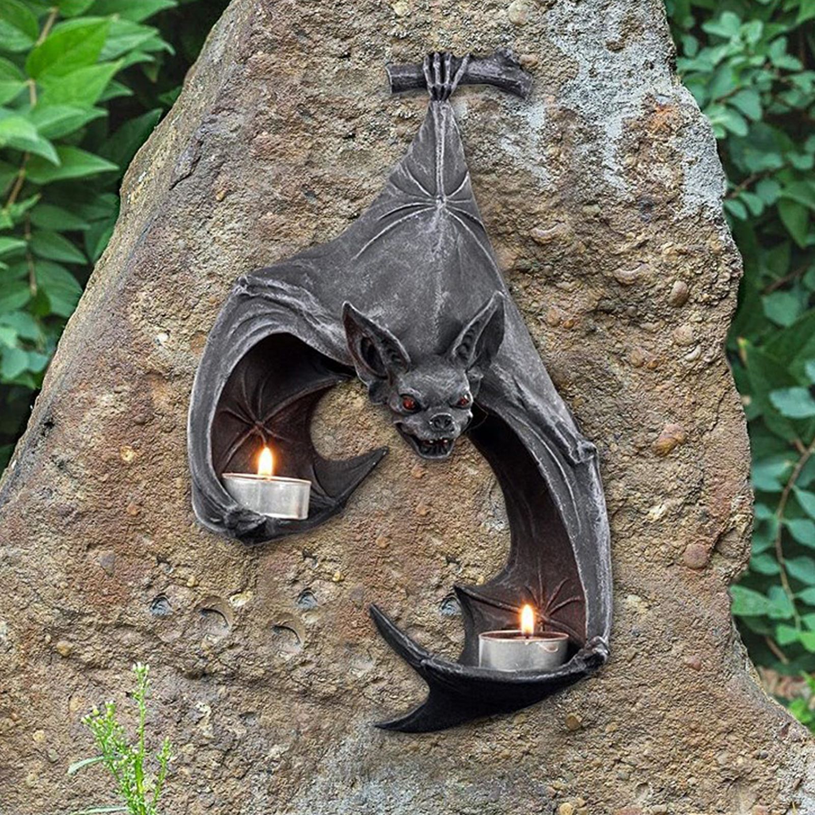 Porte-bougie chauffe-plat mural chauve-souris noire, porte-l... - 4