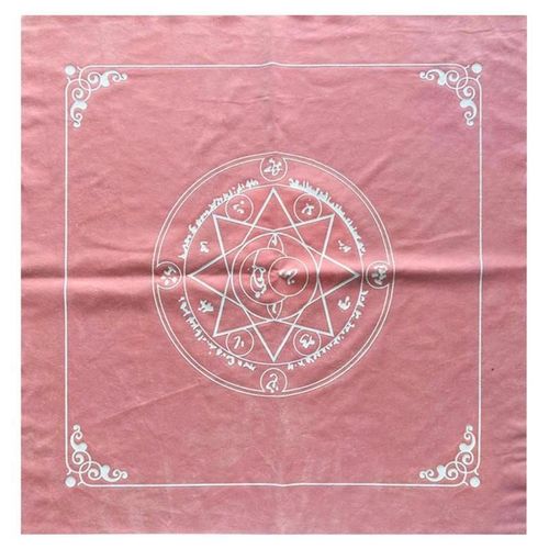 Nappe Décorative Pour Cartes De Tarot Et Grill, 49x49cm, En Polymère Rose, Pour Jeu De Société, Fournitures De Fête