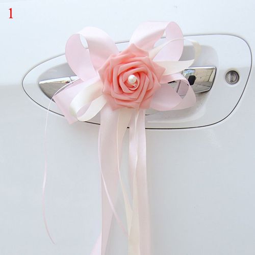 Poignées de porte pour voiture de mariage, 1 pièce, belles fournitures de Festival, fleur de vue arrière