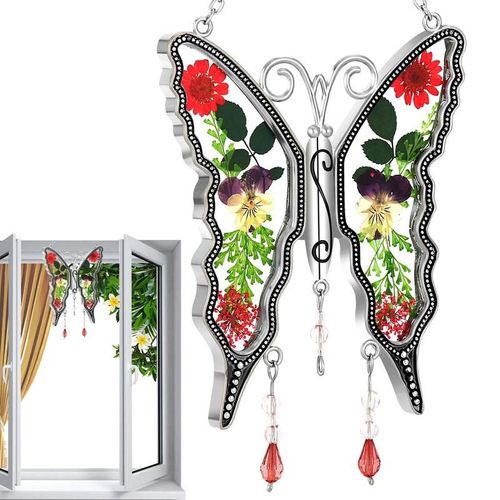 Attrape-soleil en forme de papillon résistant à l'usure, pendentif pour arbre de Noël, fabricant d'arc-en-ciel, ornement