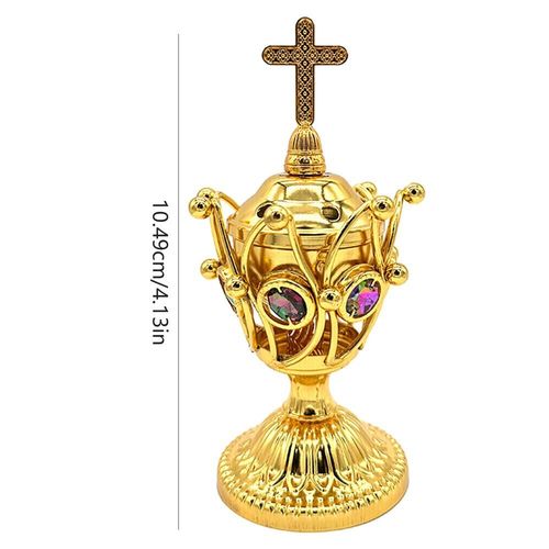 Encensoir de Style Moyen-Orient en Métal Vintage, Brûleurs d'Encens, Cascade, Méditation, Cadeau, Décorations, Support avec un Design Sûr