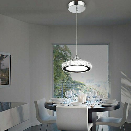 Plafonnier Led Suspendu En Verre Cristal Au Design Moderne Luminaire Décoratif De Plafond Idéal Pour Un Restaurant Ou Un Bar 220v