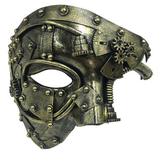 Masque De Masque Vénitien De Style Punk, Casque Mécanique Pour Hommes, Masque Facial Steampunk Phantom Of The Opéra, Costume De Fête Cosplay D'halloween, 2022