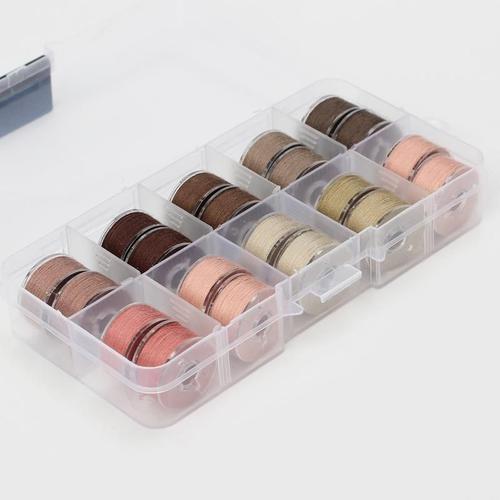 Boîte De Bobines Multicolores Pour Machine À Coudre, Avec Boîte De Rangement Transparente, Accessoires De Couture