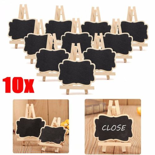 Mini tableau noir Portable 10 pièces, Insertion de carte de lieu de fête de mariage, panneau de notes, ardoise pour restaurant, fête à domicile