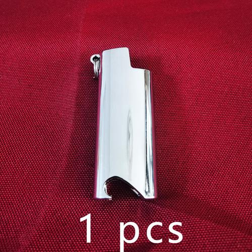 Étui en métal miroir pour briquet Bic, mini petit modèle J5 J25, porte-clés ouvre-bouteille télescopique, anti-perte avec clip