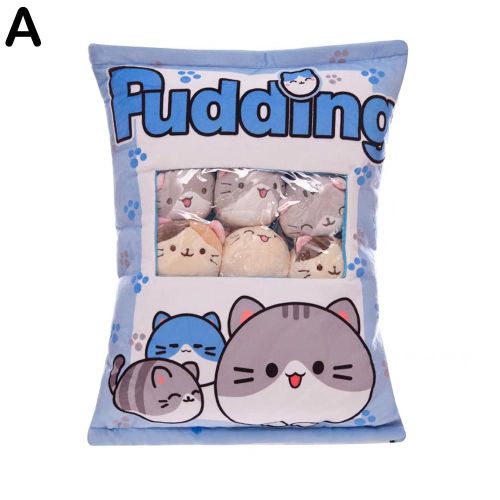 Sac De Pudding À Fermeture Éclair Ikyellow Pour Filles, Jouet Alimentaire, Mini Animaux, Oreiller De Collation, Coussin De Chat, Décor, 1pc, X5d4