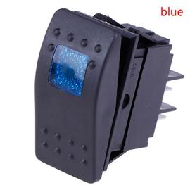 Interrupteur à bouton poussoir SPST 10A 125V - bleu