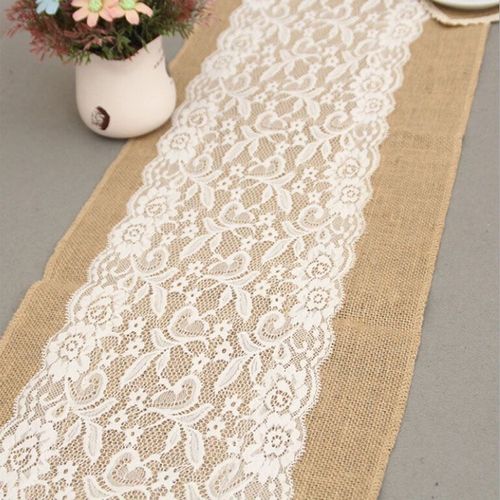 Chemin De Table En Toile De Jute, Décoration De Ixde Mariage