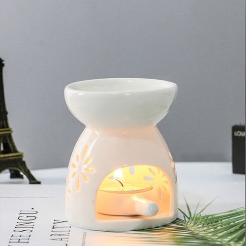 Brûleur d'encens en céramique, lampe à huiles essentielles, porte-bougie creux, brûleur d'encens, porte-bougie, décoration de la maison