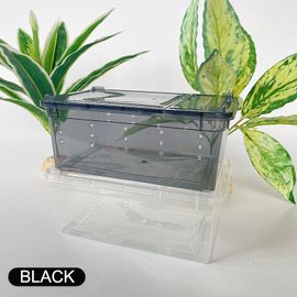 Terrarium Pour Reptiles 19x12.5x7.5cm, Boîte D'alimentation En Plastique Transparent, Conteneur D'alimentation Pour Insectes, Boîte D'élevage D'insectes