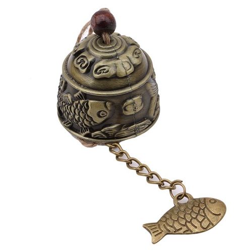 Cloche porte-bonheur Feng Shui en métal, carillon à vent, décoration suspendue pour voiture, maison, cadeau, artisanat