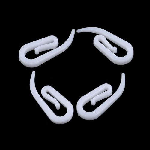 Crochet De Rideau En Plastique Blanc, Anneau De Suspension, Clip De Boucle, Accessoires Ménagers, 100 Pièces