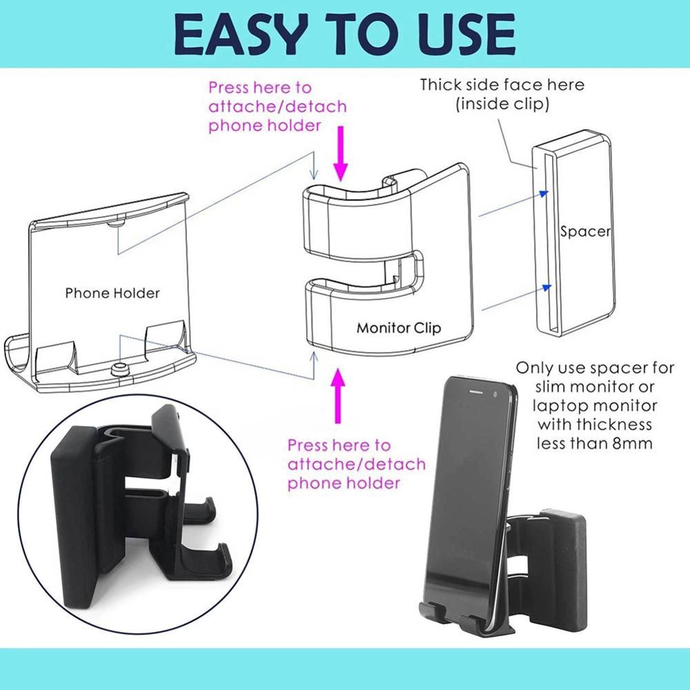 Support de tlphone portable pour cran d'ordinateur portab... - 4