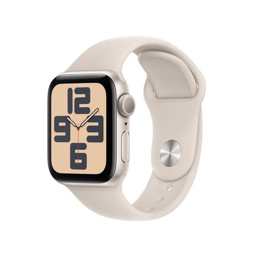 Apple Watch Se 2ème Génération Gps - Boîtier Aluminium 40 Mm Lumière Stellaire - Bracelet S/M