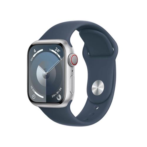 Apple Watch Series 9 Gps + Cellular - Boîtier Aluminium 41 Mm Argent - Bracelet S/M