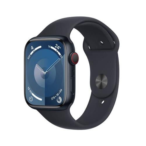 Apple Watch Series 9 Gps + Cellular - Boîtier Aluminium 45 Mm Minuit - Bracelet M/L
