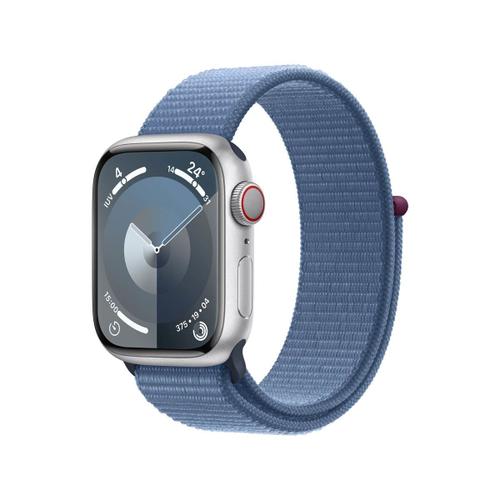 Apple Watch Series 9 Gps + Cellular - Boîtier Aluminium 45 Mm Argent - Bracelet Boucle