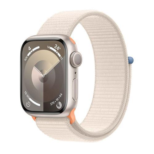 Apple Watch Series 9 Gps - Boîtier Aluminium 41 Mm Lumière Stellaire - Bracelet Boucle