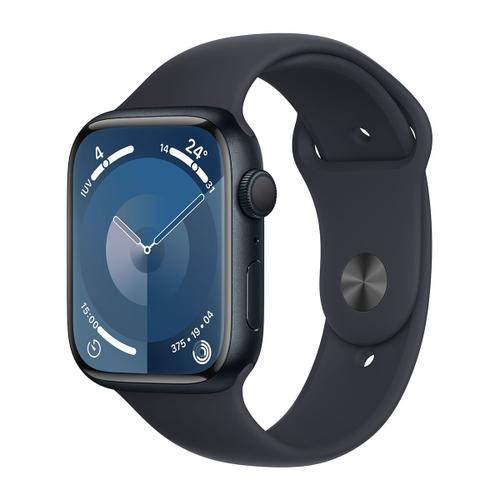 Apple Watch Series 9 Gps - Boîtier Aluminium 45 Mm Minuit - Bracelet S/M
