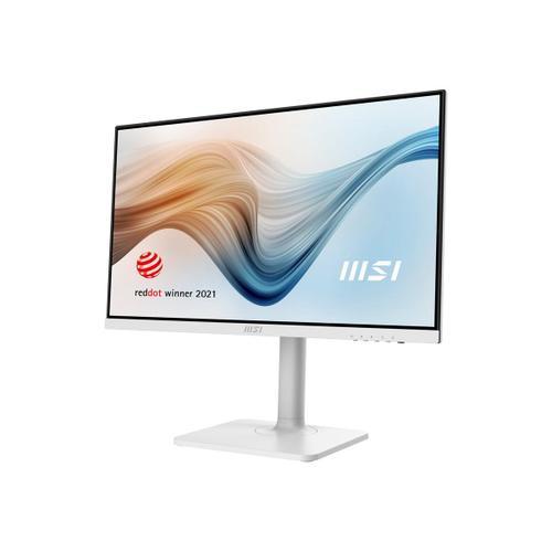 MSI Modern MD2412PW - Écran LED - 24" (23.8" visualisable) - 1920 x 1080 Full HD (1080p) @ 100 Hz - IPS - 300 cd/m² - 1000:1 - 1 ms - HDMI, USB-C - haut-parleurs - blanc