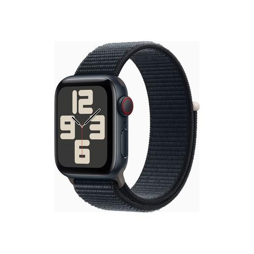 Apple Watch Se (Gps + Cellular) - 2e Génération - 40 Mm - Aluminium Minuit - Montre Intelligente Avec Bracelet Sport - Textile - Minuit - Taille Du Poignet : 130-200 Mm - 32 Go - Wi-Fi, Lte...