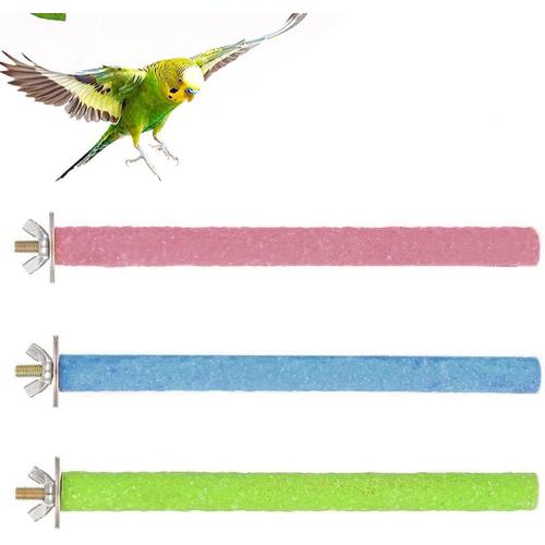 3 Pièces Perchoir Perroquet 20cm,Perchoir Oiseaux,Perchoirs Pour Perroquet,Perroquet Jouer Jouet,Pour Oiseau Perroquet Perruches Perruche Calopsitte Conure(Couleur Aléatoire)